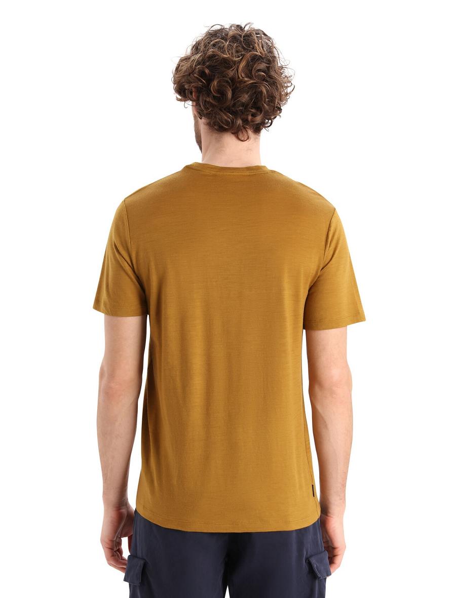 Clove Icebreaker Merino Tech Lite II Short Sleeve Plastic Free Men's T Shirts | AU 1186MQZA